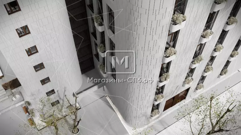 Продажа офиса 94 кв.метров, Антресоль этаж 2. Фасад с угла