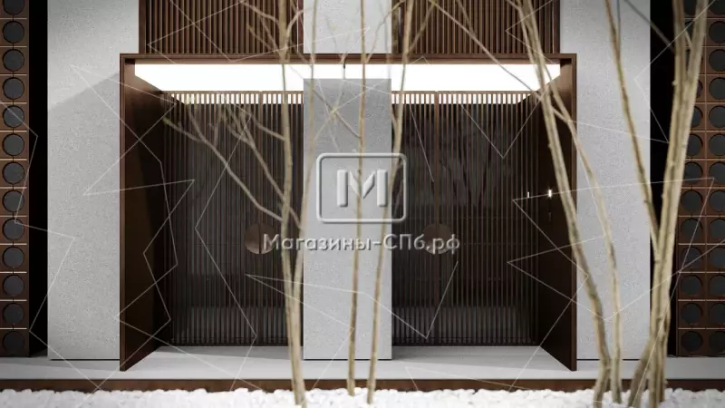 Продажа офиса 94 кв.метров, Антресоль этаж 3. Входная группа с фасада