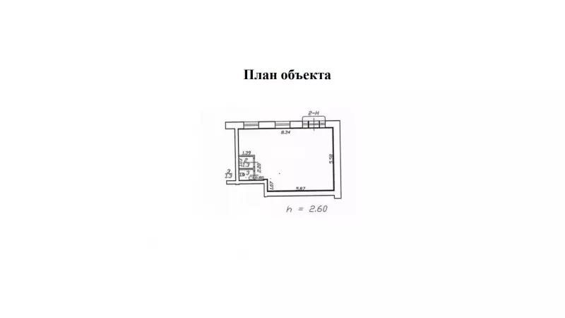 Аренда торгового 43.6 метров, 1 этаж 99. План объекта