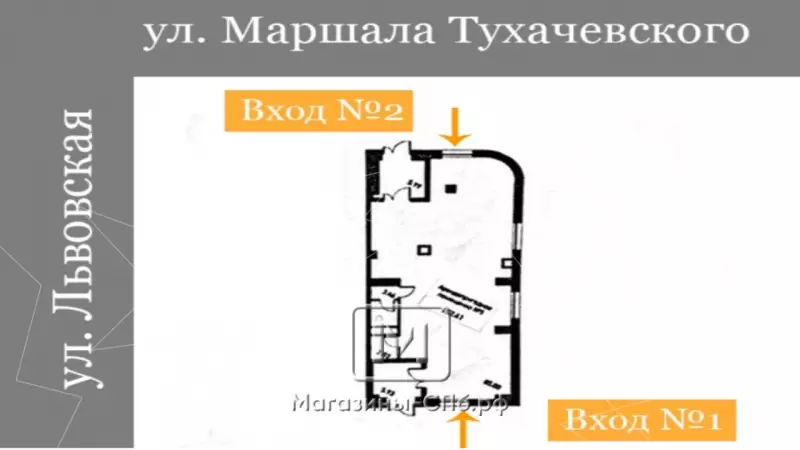 Аренда помещения 102 м в новом ЖК 99. План объекта