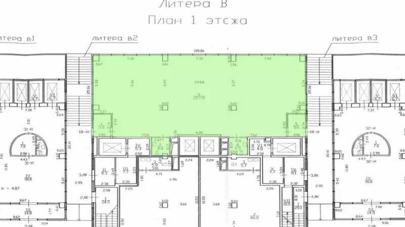 Отд.вход помещение 248 кв.м 99. План объекта