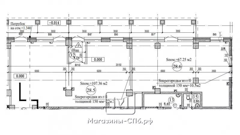 Аренда 170м с отд.входом 99. План объекта