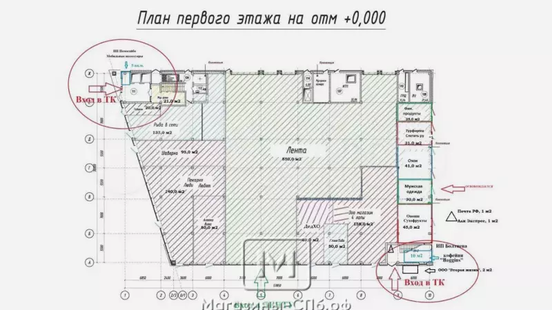 Лыжный 1, торговое помещение 30 м2 99. План объекта