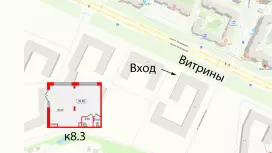 Продажа 38,8 м2, окна на фасад Продажа 38,8 м2, окна на фасад