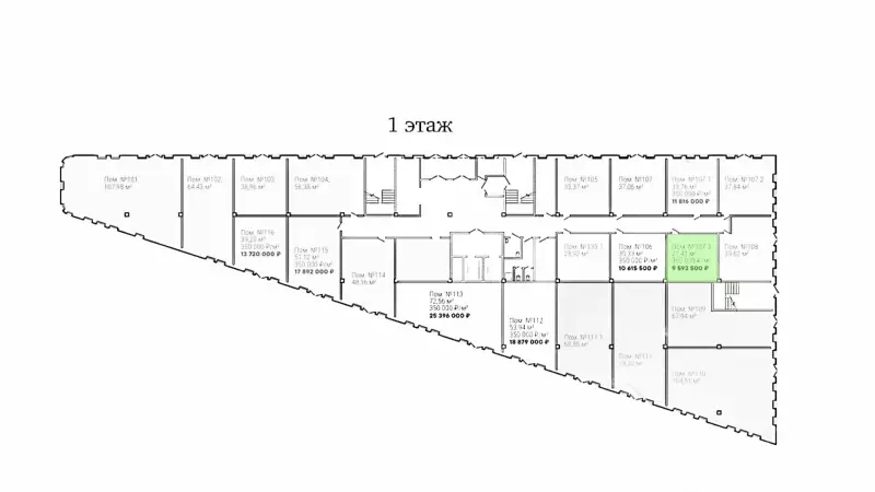 Продажа торгового помещения 28.2 кв.метров, 1 этаж 99. План объекта