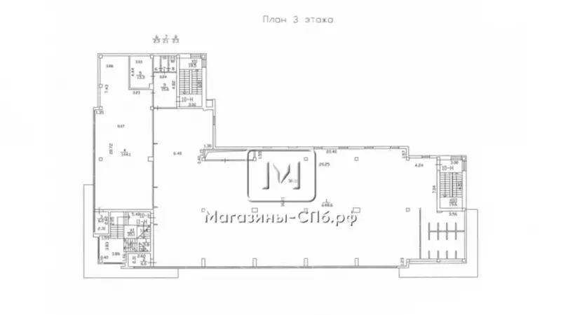 Универсальное 840 м2 в ТЦ у метро 99. План объекта