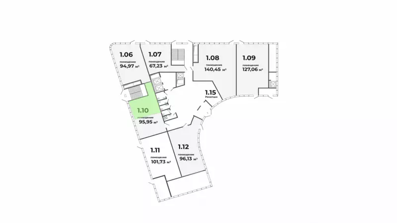 Продажа торгового помещения 57.67 кв.метров, 99. План объекта