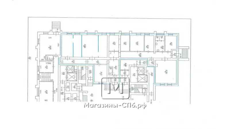 Аренда офиса с мебелью 266 кв.метров, 1 этаж 99. План объекта