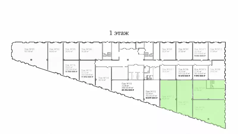 Продажа торгового помещения 319.63 кв.метров, 99. План объекта
