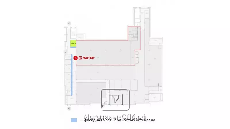 Аренда 7,5м в прикассовой зоне Магнита 99. План объекта