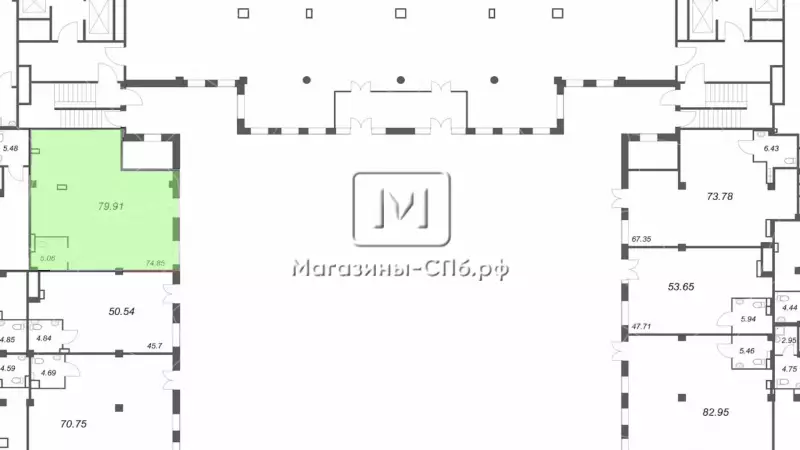 Торговое помещение 80 метров 99. План объекта