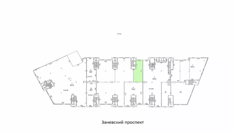 Продажа торгового помещения 83.8 кв.метров, 2 этаж 99. План объекта