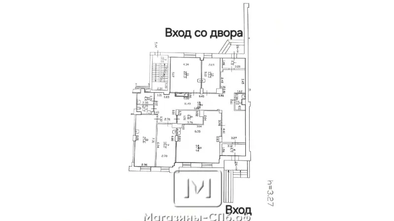 Мед.клиника,учеб.центр 196 м2, рядом с дикси 99. План объекта