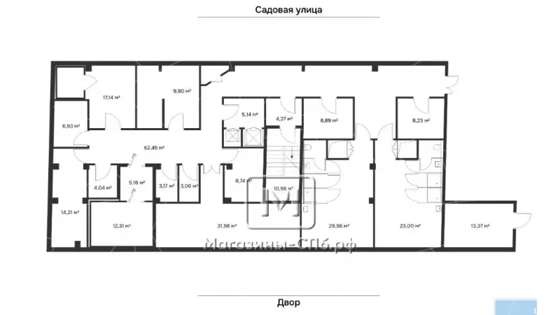 1 линия: Садовая ул. 1052м, 1 этаж и цоколь 98. Фото объекта