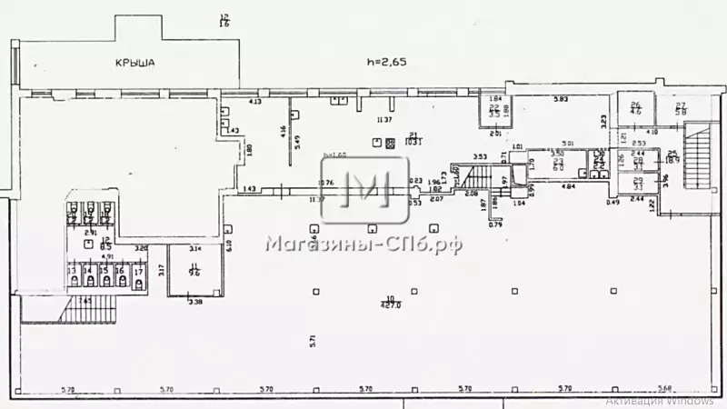 Ресторан с оборудованием Витрины, 700м, 2 этаж 99. План объекта
